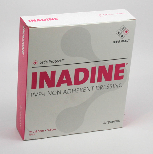 Picture of Inadine PVP-I Non-Adherent Dressing 9.5x9.5cm 25s