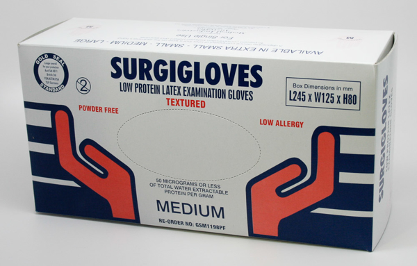 Picture of Gloves Latex P/Free SurgiGloves Medium 100