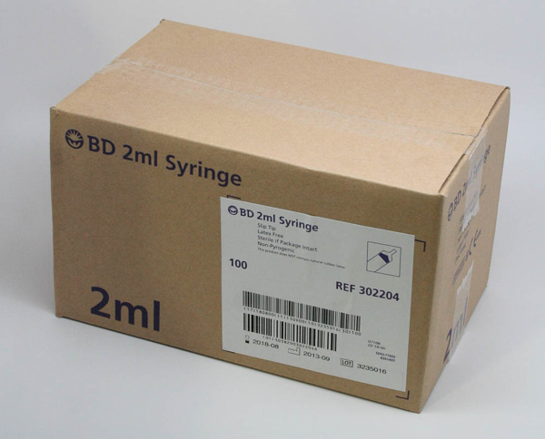 Picture of Syringe 2mL Luer Slip BD Plastipak 100s