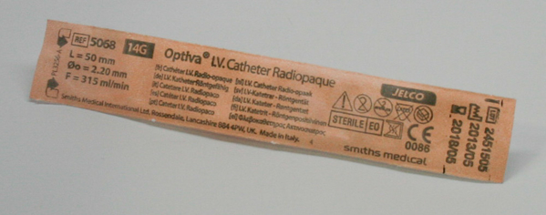 Picture of Optiva IV Catheter 14G x 50mm 5068 Each