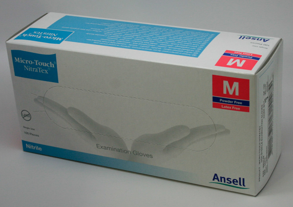 Picture of Gloves Nitrile Micro-Touch NitraTex Medium 100