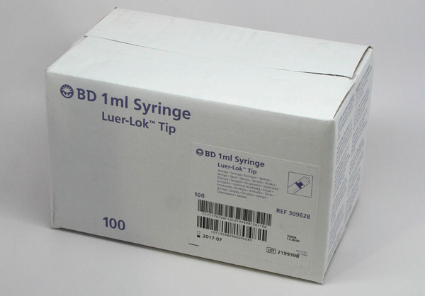 Picture of Syringe 1mL Luer Lock BD Plastipak 100s