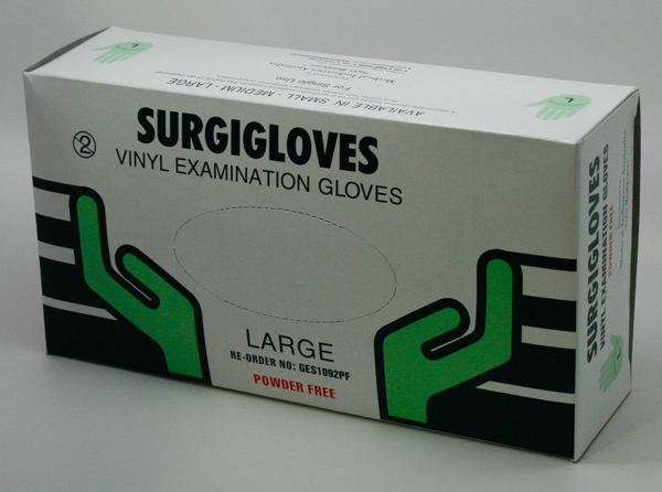 Picture of Gloves Vinyl P/Free SurgiGloves Large 100