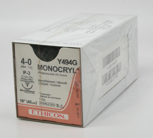 Picture of Suture Monocryl 4/0 13mm 12s Y494G