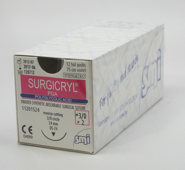 Picture of Suture PGA 3/0 24mm 12s 11201524