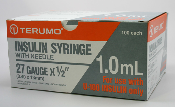 Picture of Syringe Insulin 1mL x 27G Terumo 100s