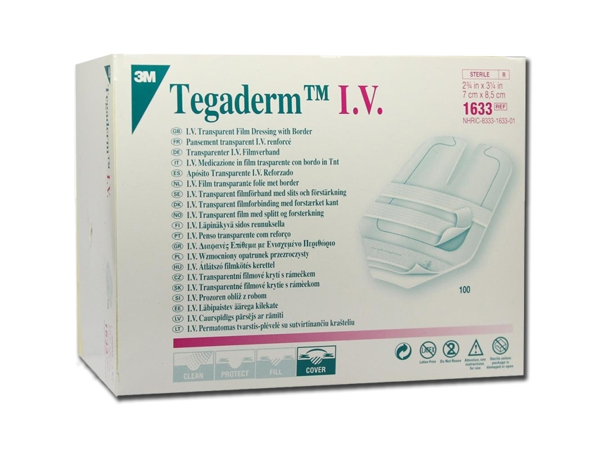 Picture of Tegaderm IV Transparent Film 3M 1633 8.5 x7cm 100s