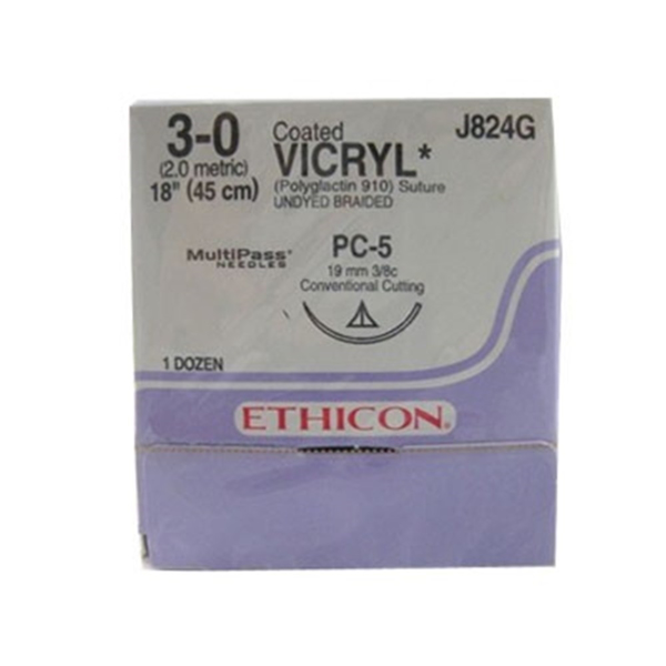 Picture of Suture Vicryl 3/0 19mm 12s J824G