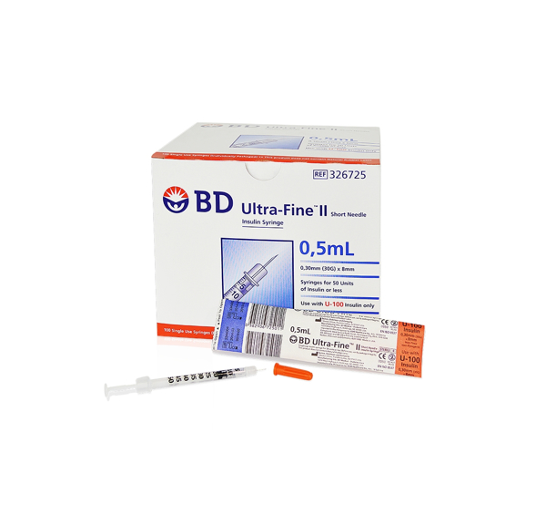 Picture of Syringe Insulin 0.5mL x 30G BD Ultrafine II 100s