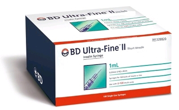 Picture of Syringe Insulin 1mL x 31G BD Ultrafine II 100s