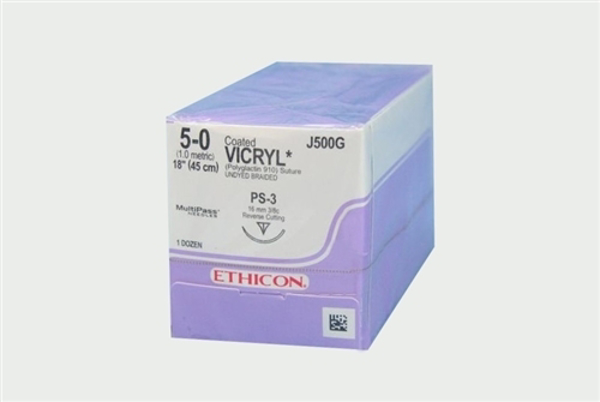 Picture of Suture Vicryl 5/0 16mm 12's J500G