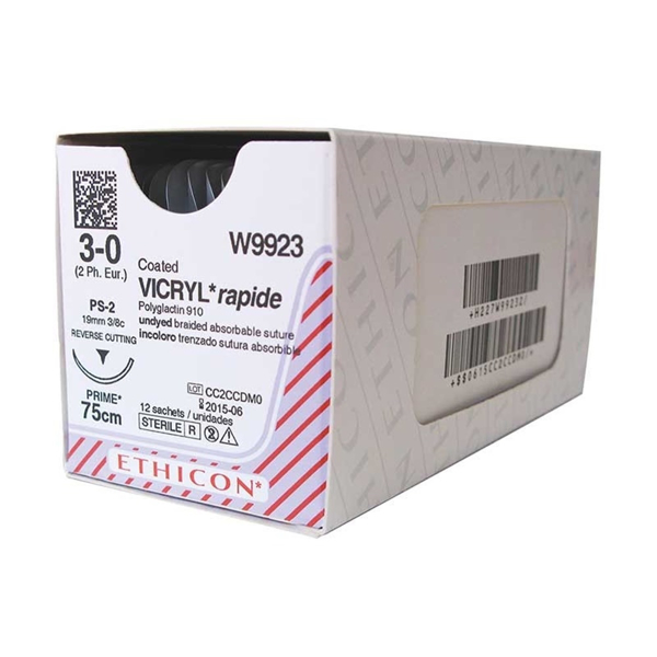 Picture of Suture Vicryl Rapide 3/0 19mm 12s W9923