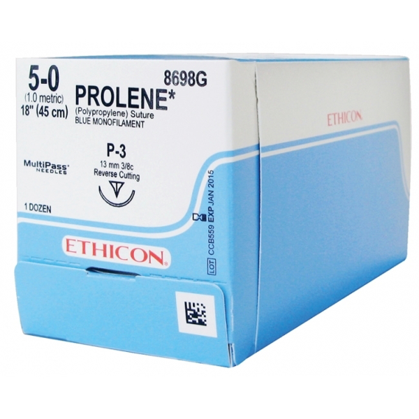 Suture Prolene 5/0 13mm 12s 8698G | Online Medical Supplies & Equipment