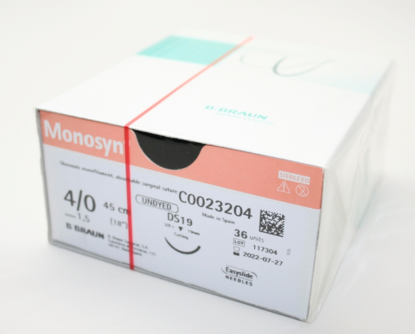 Picture of Suture Monosyn 4/0 19mm Undyed 36s C0023204