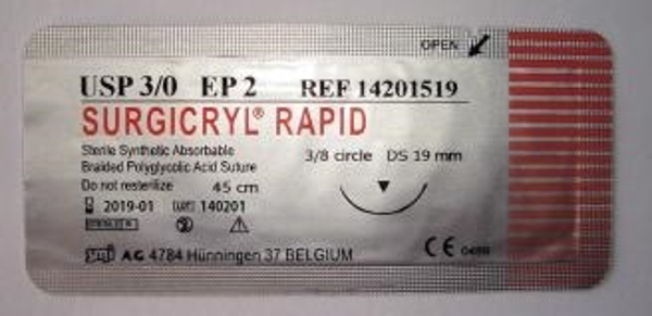 Picture of Suture Rapid 4/0 19mm EasyPass 12s 14151519P
