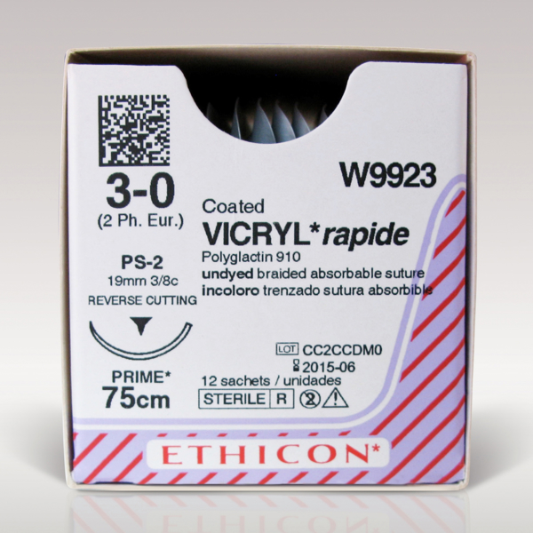 Picture of Suture Vicryl Rapide 5/0 10mm 12s W9915