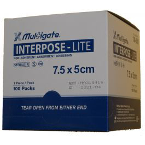 Picture of Interpose Lite Non-Adherent 30-501 7.5x5cm 100s