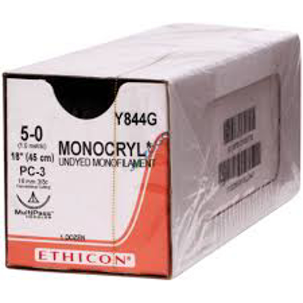 Picture of Suture Monocryl 5/0 16mm 12s Y844G