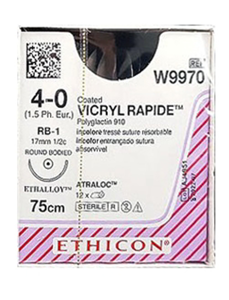 Picture of Suture Vicryl Rapide 4/0 17mm 12s W9970