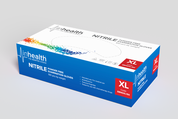 Picture of Gloves Nitrile InHealth X-Large 100s